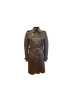 Long Lambskin Biker Trench Coat