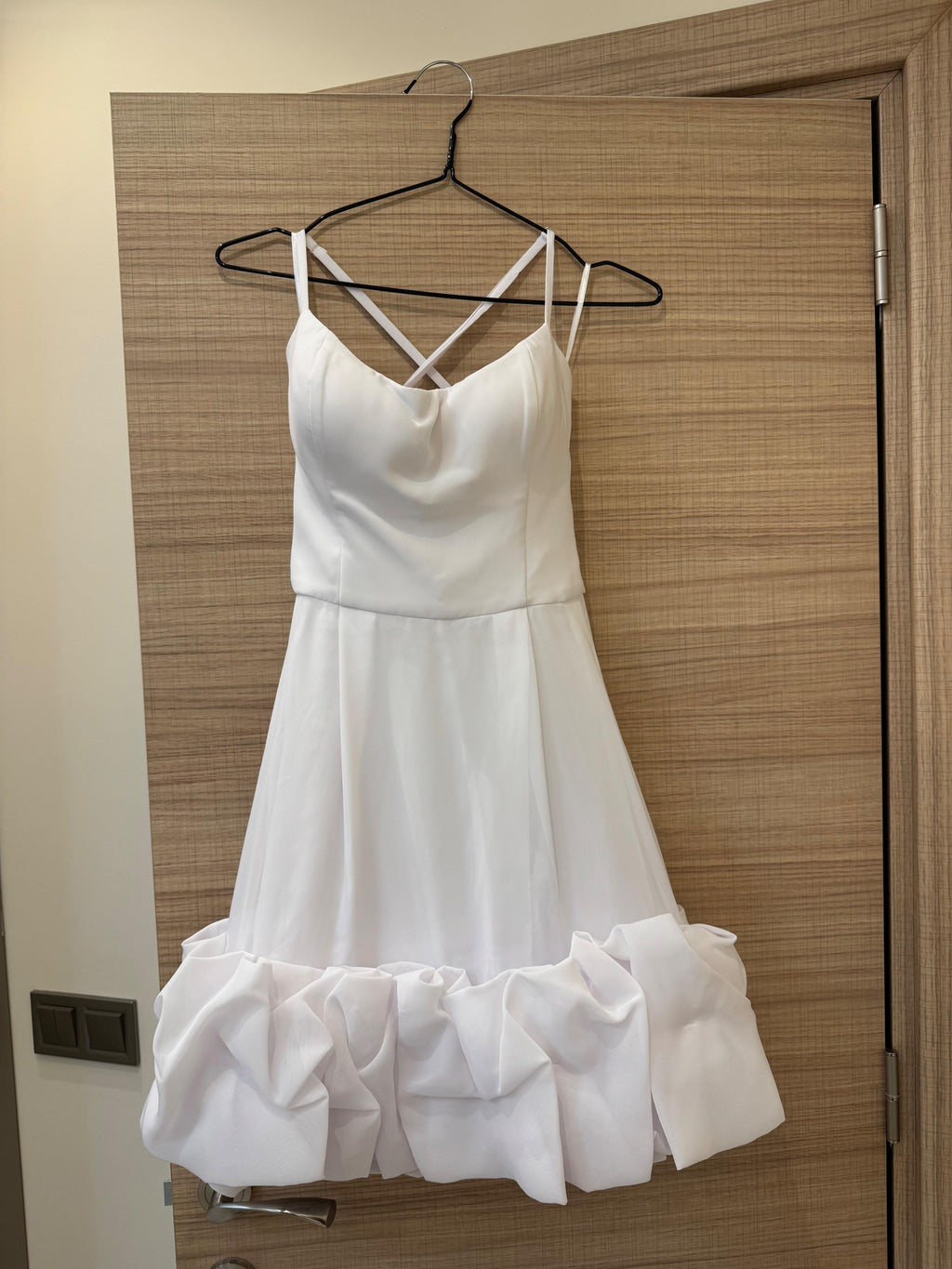 Post Meridiem White Strapless Mini Dress