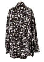 Magda Butrym Brown Polka-dot Silk Shirt Dress
