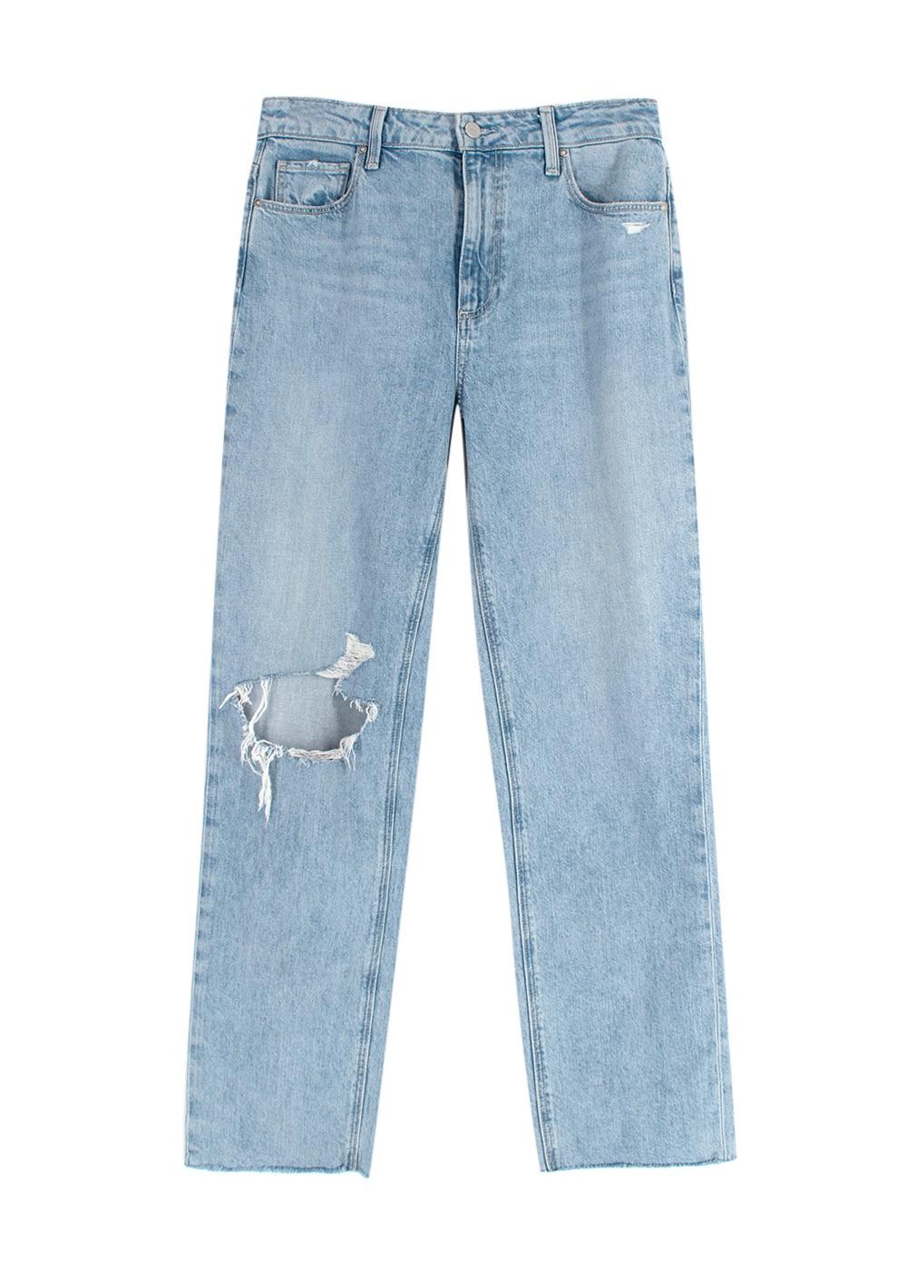 Paige Light Wash Noella Mid-rise Destructed Jeans