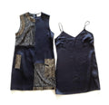 Christopher Kane Colour Block Lace & Leather Panelled Sleeveless Dress