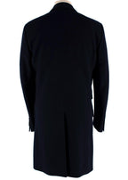 Dolce & Gabbana Navy Single Breasted Wool Coat
