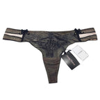Chantal Thomass Black & Nude Tulle Thong