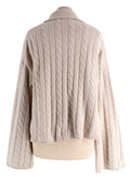 Joseph Cream Light Cable Knit Polo Neck Jumper