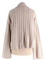 Joseph Cream Light Cable Knit Polo Neck Jumper
