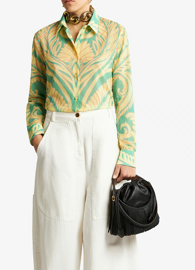 Etro  Abstract-Print Cotton Shirt