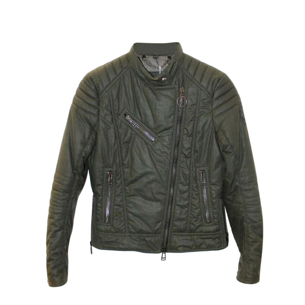 Belstaff Green Outlaw Waxed Biker Jacket
