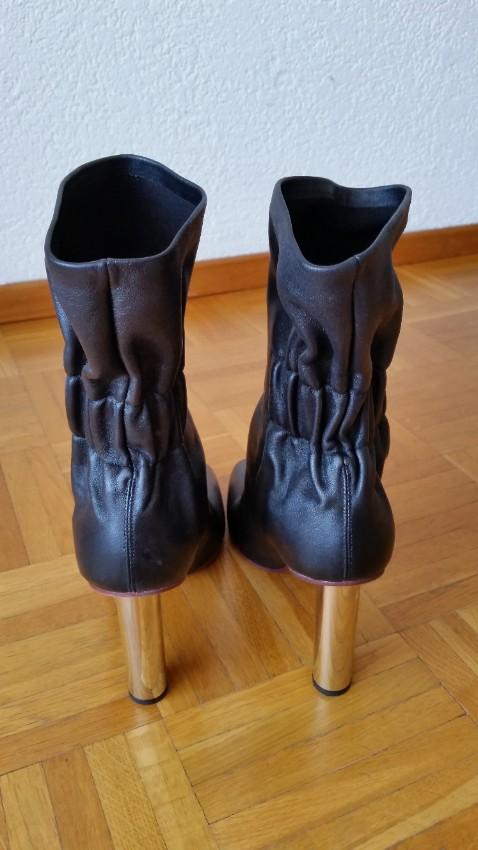 Proenza Schouler 100mm Leather Ankle Boots W/ Metal Heel
