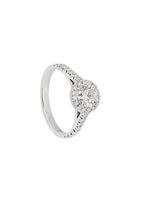 Bespoke Light Green Round Diamond Platinum Ring