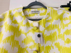Balenciaga Yellow and White Skirt and Jacket Set