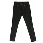 Saint Laurent D05 Black Distressed Skinny Jeans