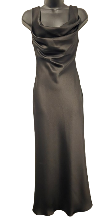 Rasario Black Cowl Neck Maxi Dress