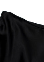 Vince Black Satin Midi Skirt