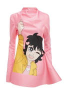 JW Anderson Pink Run Hany Printed Dress