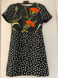 Floral & Polka Dot Print Dress