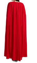 Alice + Olivia Women's Red Zenaida Maxi Cape Dress