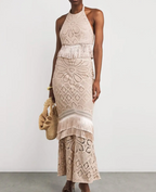 PatBO  Crocheted Top With Fringed Hem