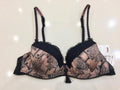Aubade Art Deco Gatsby Print Satin Padded Plunge Bra & Tanga Set