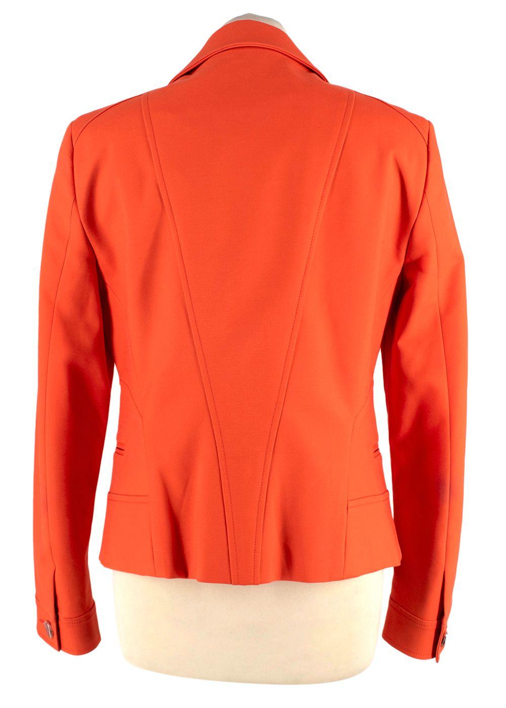 Versace Orange Single Breasted Blazer