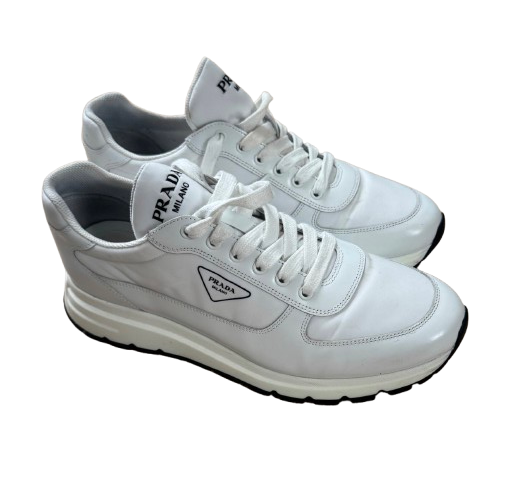 Prada Men's White Leather Trainers