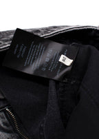 Alessandra Rich Washed Black Denim Mini Skirt