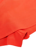 Orange Wool  Asymmetric Skort