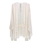 Lucile Couture Ivory Pure Silk & Leavers Lace Bridal Robe