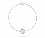Van Cleef & Arpels White Gold Lotus Bracelet