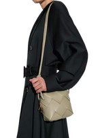 Bottega Veneta Camera Intrecciato Cross Body in Olive