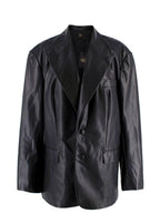 De la Vali  Montana faux leather blazer