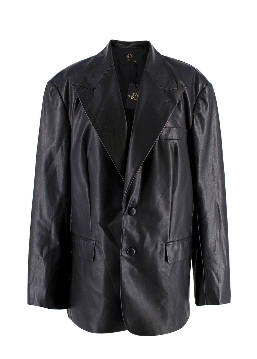 De la Vali  Montana faux leather blazer