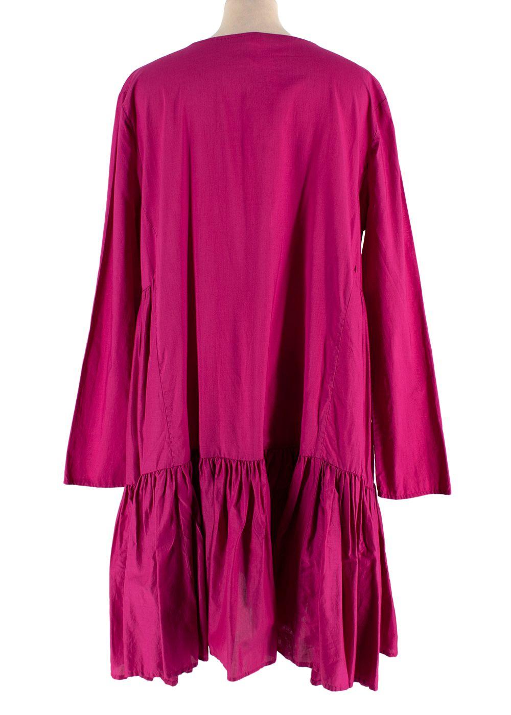 Merlette Pink Tiered Pleated Dress