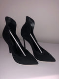 Casadei Blade Collar Suede Pump In Black