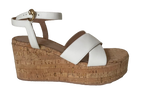 Gianvito Rossi White Cork Platform Wedges