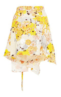 Carven Robot Flower Crepe Skirt