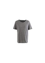 Grey Striped Cotton Jersey T-Shirt
