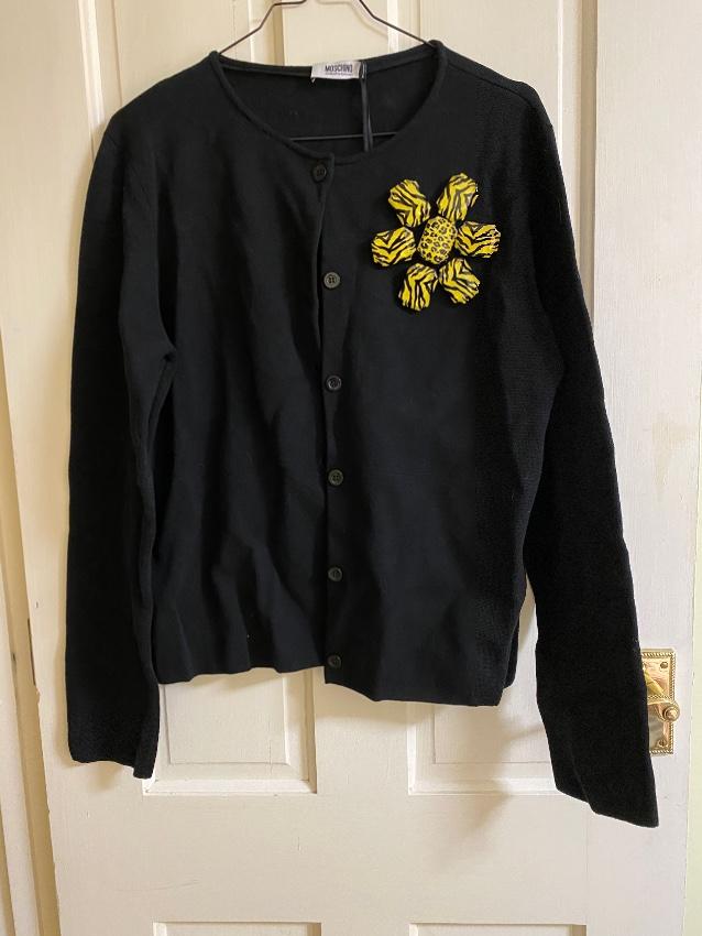 Moschino Cheap & Chic Black Wool Blend Cardigan