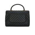 Chanel Black Chevron Trendy Top Handle Bag