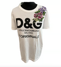 Dolce & Gabbana White Logo Floral T-shirt