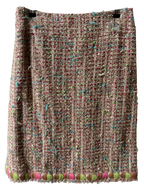 Chanel Karl Lagerfeld 2005 Multi Colour Tweed Skirt