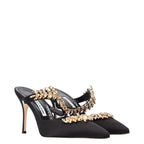 Manolo Blahnik Lurum 90MM Embellished Satin Mules