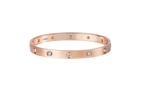 18 ct Rose Gold 10 Diamond Love Bracelet Size 17
