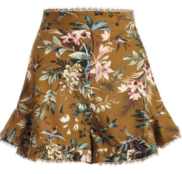 Zimmerman Mustard Tropicale Flutter Shorts