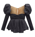 Black Kim Puff Sleeve Top