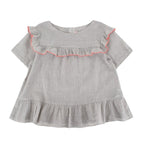 Bonpoint White & Black Striped Top