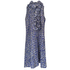 Marni Blue & White Print Ruffled Dress