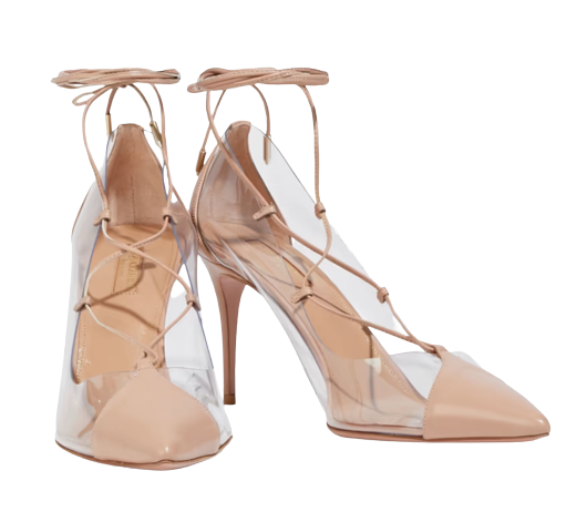 Magic 105 Lace-up Leather And Pvc Pumps