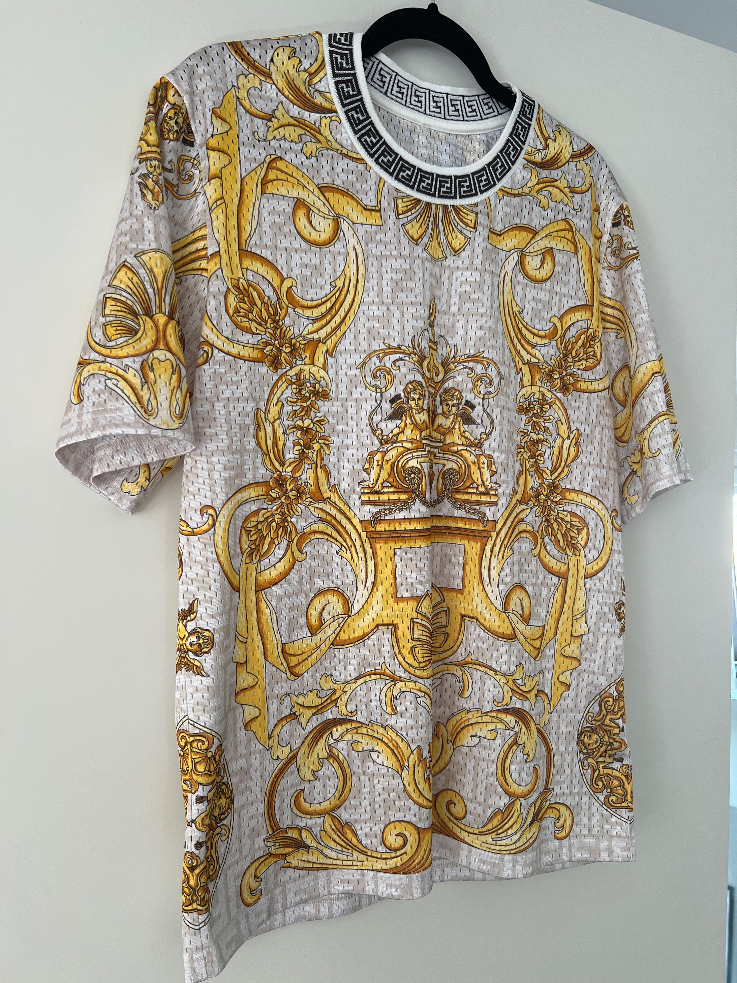 x Versace Fendace Printed Mesh T-Shirt