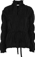 J. W Anderson Frayed Ruched Crepe De Chine Jacket