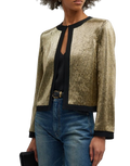 Gold Sequin Short Jacket